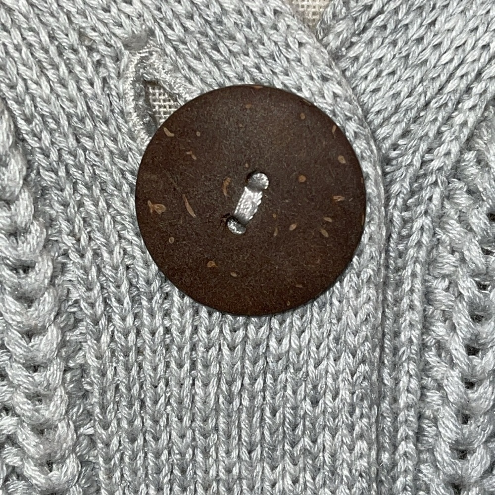 LUMIERE Gray Relaxed Fit Gray Cropped Balloon Sleeve Sweater Sz. L - Picture 8 of 15